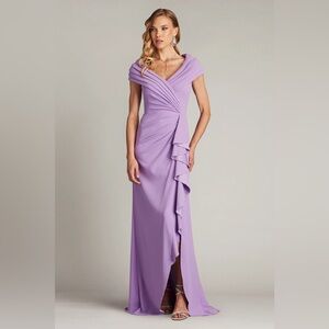 TADASHI SHOJI - TALISE WATERFALL FLOUNCE GOWN